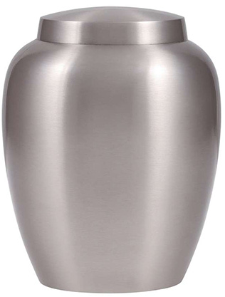 Clarity Silver Brass Adult Urn